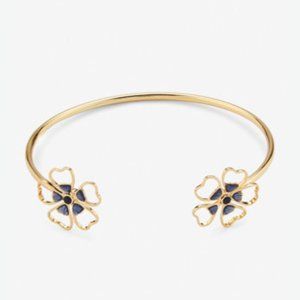 Ted Baker Laveni Gold Navy Blue Ultrafine Cuff